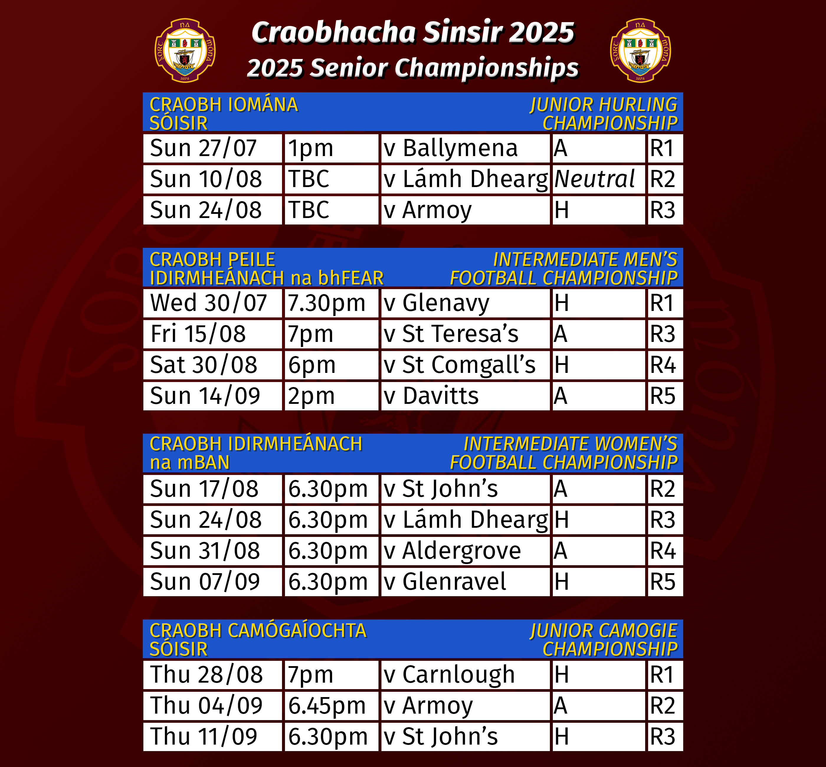 Senior Championships 2025