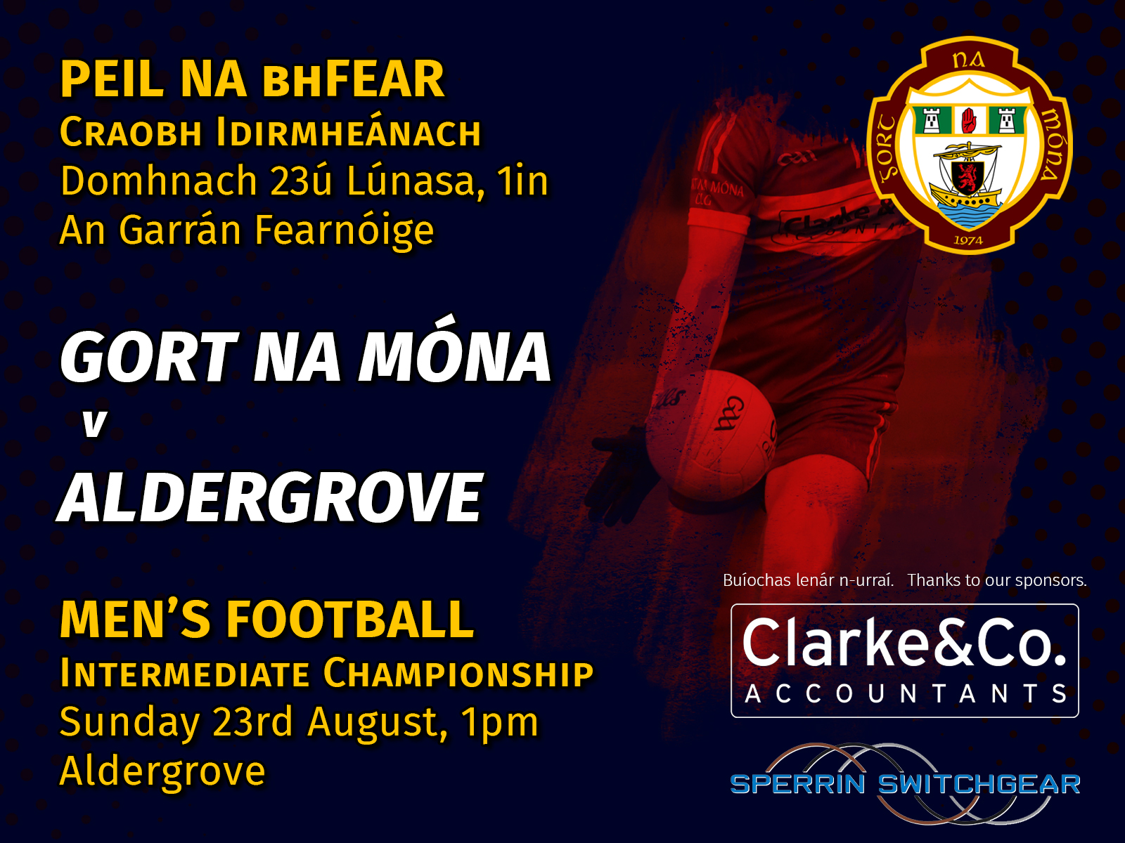 Senior men’s footballers v Aldergrove
