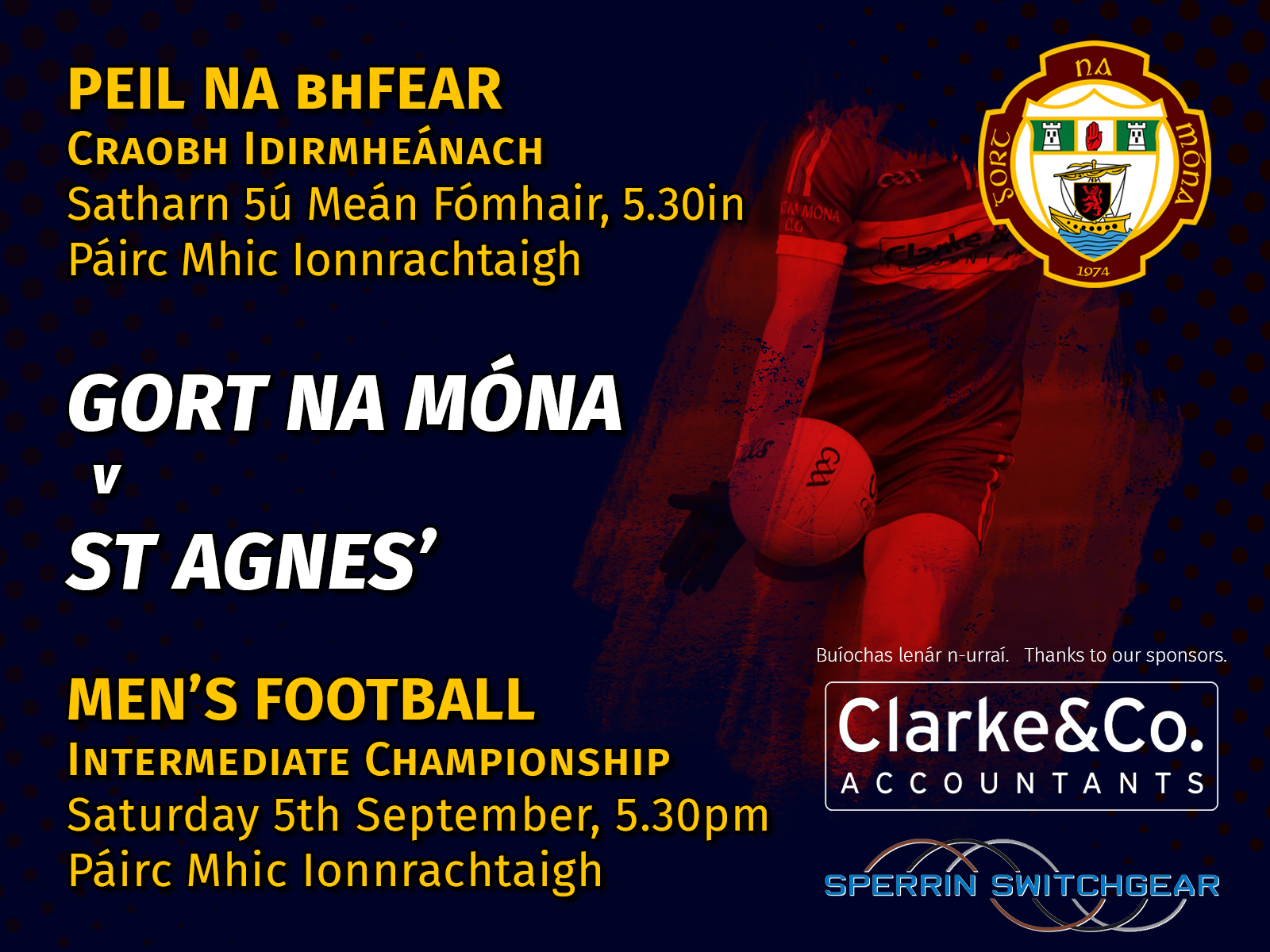 Senior men’s footballers v St Agnes’